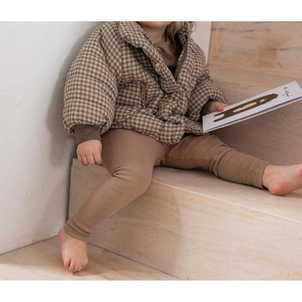 NEW KINDLY THE LABEL girls gingham spring jacket in potatoe - Picture 3 of 8